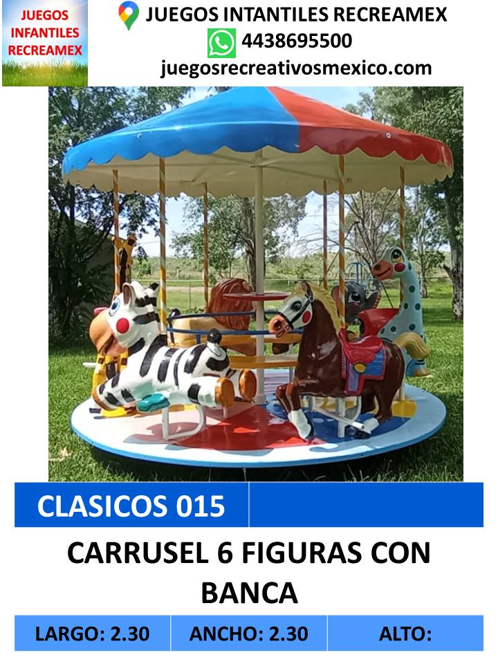 carrusel 6 figuras con banca